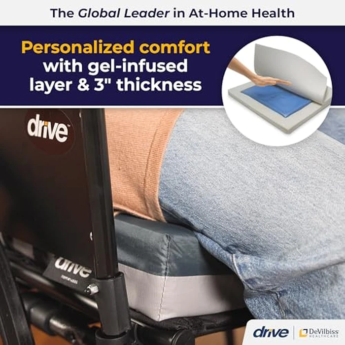 Drive Medical 14894 Skin Protection Gel "E" Wheelchair Seat Cushion by Drive Medical - Image 4