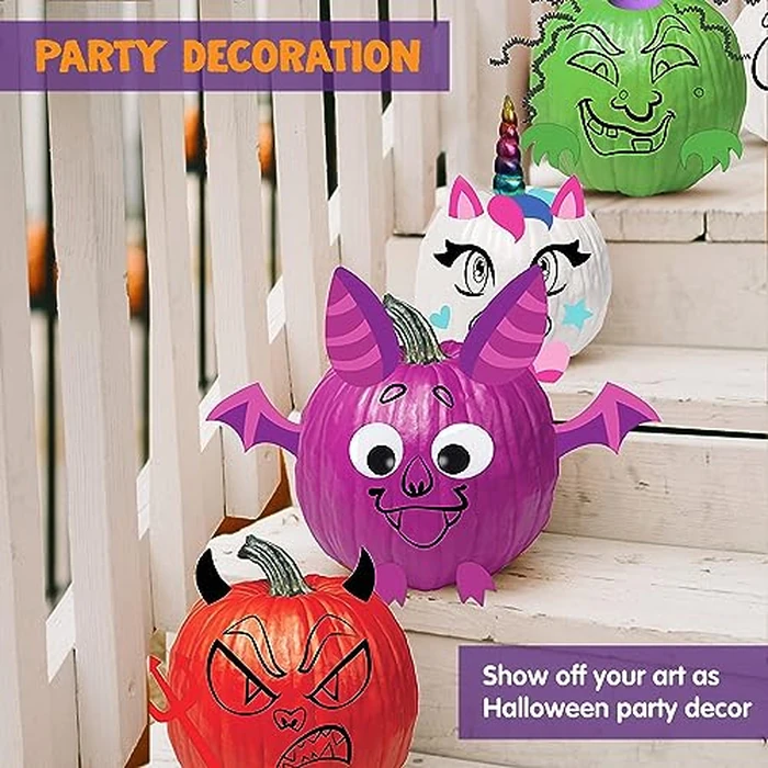 Klever Kits Halloween Arts and Craft Pumpkin Painting Kit, Party Favors for Kids, Halloween Pumpkin Decorating for Party Supplies, DIY Coloring Activities School Games by Klever Kits - Image 4
