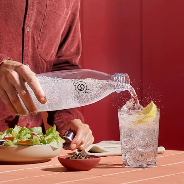 sodastream 1L Twin Pack Dishwasher Safe Slim Bottle (Black) by sodastream - Image 3