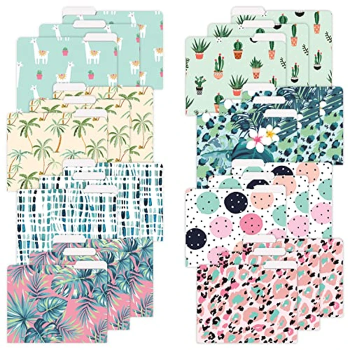 Better Office Products Decorative File Folders, 24 Pack, 8 Designs, Heavyweight, Letter Size (9.5" x 11.5") with 1/3 Cut Tab, Cute & Fun Modern Designs, Fashion Folders by Better Office Products - Image 5