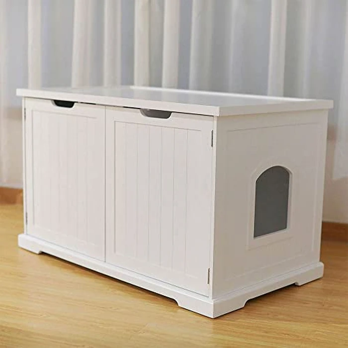 Merry Products Cat Washroom Bench, White by Merry Pet - Image 9