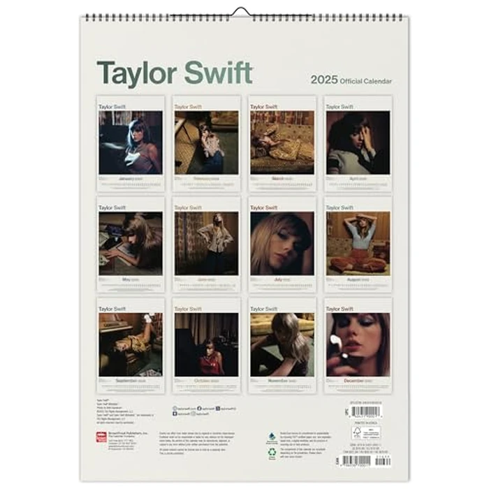 Taylor Swift OFFICIAL | 2025 11.7 x 16.5 Inch A3 Poster Wall Calendar | BrownTrout | Music Pop Singer Songwriter Celebrity [Calendar] by BrownTrout - Image 2