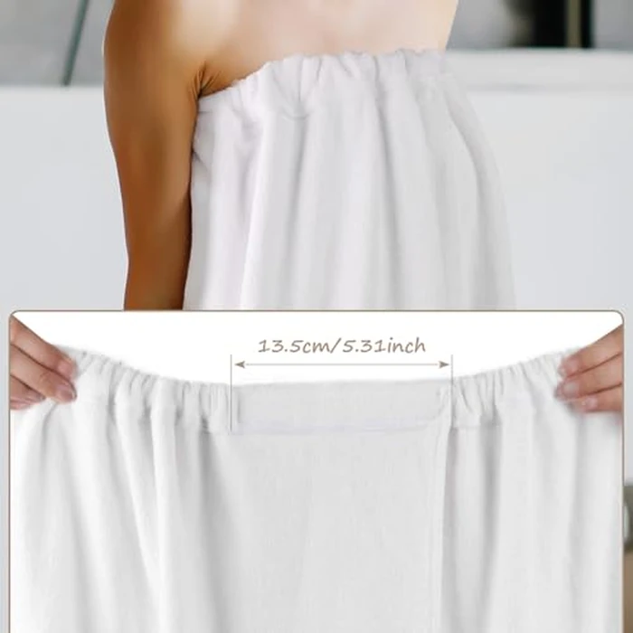 GEN'C BÉAUTY Spa Wrap Towel Microfiber Bath Towel Wraps for Women (White, S-L) by GEN'C BÉAUTY - Image 7
