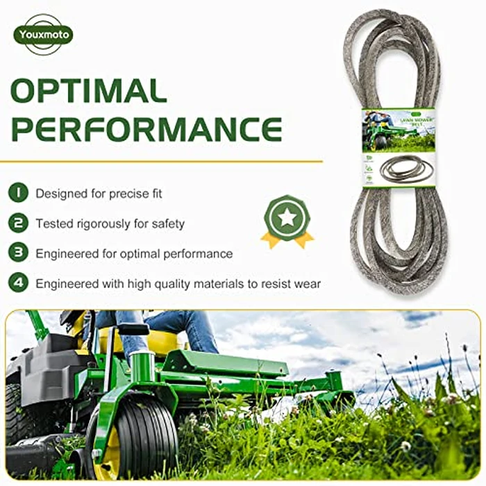 1-633127 633127 Deck Belt for Exmark Lazer Z 48/52/60/66/72/ Inch Deck 1-633127-SL XS XP DS AS X E S Series Zero-Turn Mower, for Scag 484197 / Kevlar Lawn Mower Belt Aramid Cord / 5/8 x 146 inches by Youxmoto - Image 2