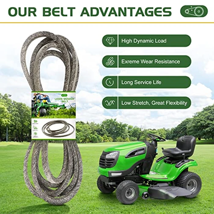 1-633127 633127 Deck Belt for Exmark Lazer Z 48/52/60/66/72/ Inch Deck 1-633127-SL XS XP DS AS X E S Series Zero-Turn Mower, for Scag 484197 / Kevlar Lawn Mower Belt Aramid Cord / 5/8 x 146 inches by Youxmoto - Image 4