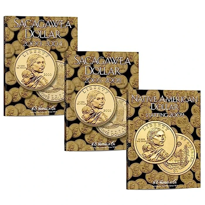 H.E. Harris & Co. US Sacagawea/Native American Dollar Folder from 2000#’s 2715, 2943, 3162 by H.E. Harris & Co - Used - Very Good condition - US$25.33