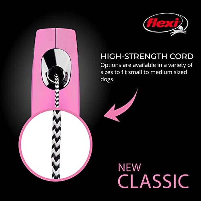 Flexi CL00C3.250.P New Classic Cord Retractable Leash, Pink, X-Small/10' by FLEXI - Image 3