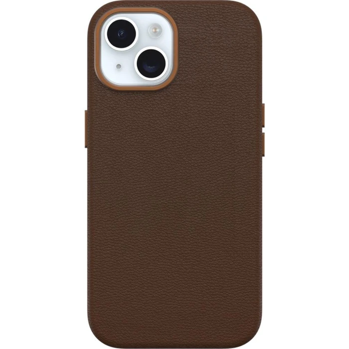 OtterBox Symmetry Cactus Leather Phone Case with MagSafe for iPhone 15 - Rich Adobe (Brown) by OtterBox - Image 2