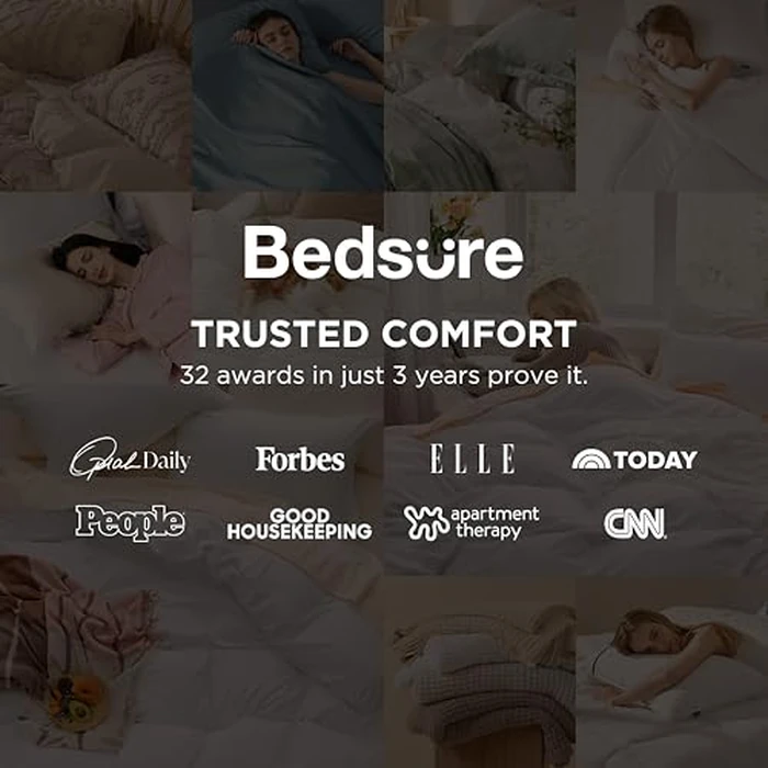 Bedsure Oversized Queen Duvet Cover - 3 Pieces Prewashed Cotton-Like Polyester Extra Soft Bedding Set, Includes 1 Duvet Cover 98x98 Inches with Zipper Closure & 2 Pillow Shams, Linen, No Comforter by Bedsure - Image 3