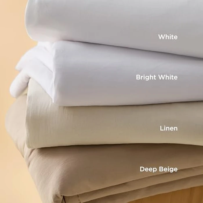 Bedsure Oversized Queen Duvet Cover - 3 Pieces Prewashed Cotton-Like Polyester Extra Soft Bedding Set, Includes 1 Duvet Cover 98x98 Inches with Zipper Closure & 2 Pillow Shams, Linen, No Comforter by Bedsure - Image 9