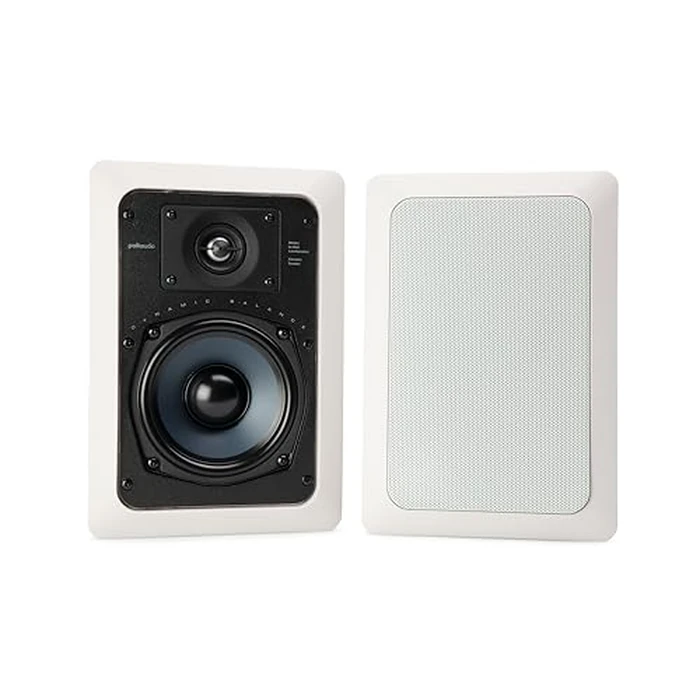 Polk Audio RC55i 2-Way Premium in-Wall 5.25" Home Stereo Speakers | Perfect for Damp and Humid Indoor/Outdoor Placement - Bath, Kitchen, Covered Porches (White, Paintable Grille), 1 Pair by Polk Audio - Used - Very Good condition