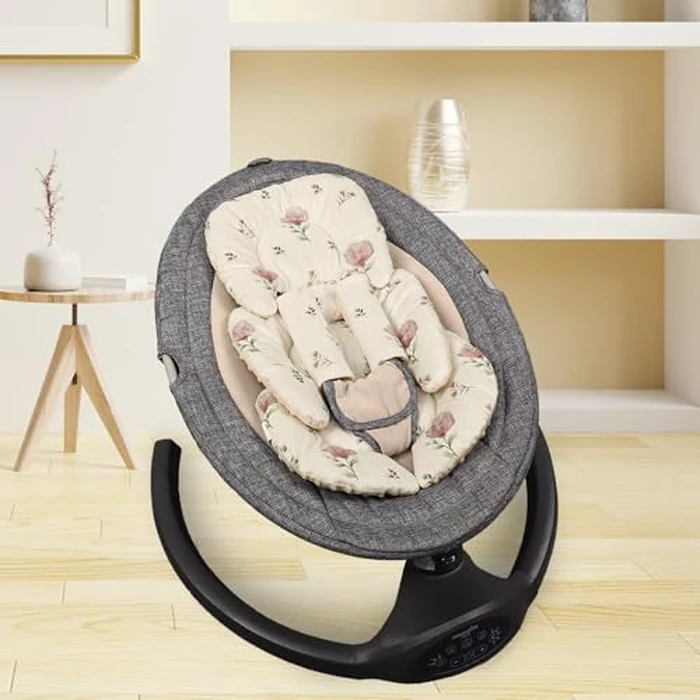 Infant Car Seat Insert with 2 Strap Pads, Super Soft Carseat Head and Body Support for Baby Boys and Girls, Reversible Newborn Car Seat Insert Cushion for Strollers, Bouncers, Swing, Simple Flowers by SWESEN - Image 6