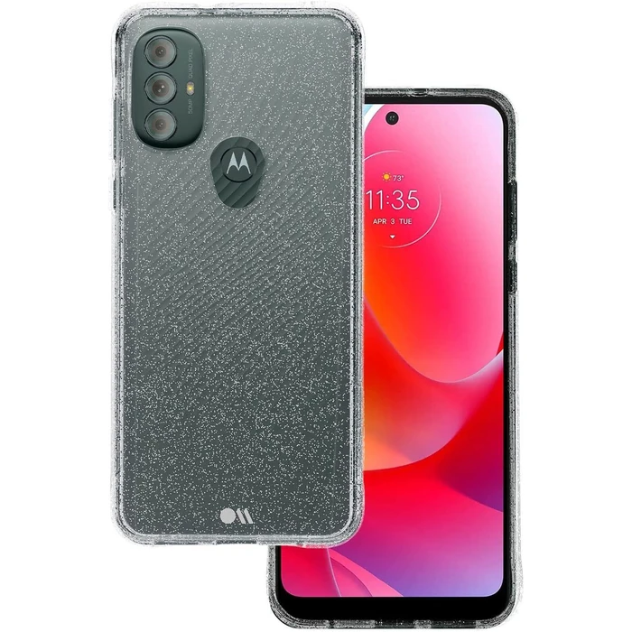 Case-Mate Sheer Crystal Series Phone Case for Moto G Power (2022) - Clear/Glitter by Case-Mate - Image 4