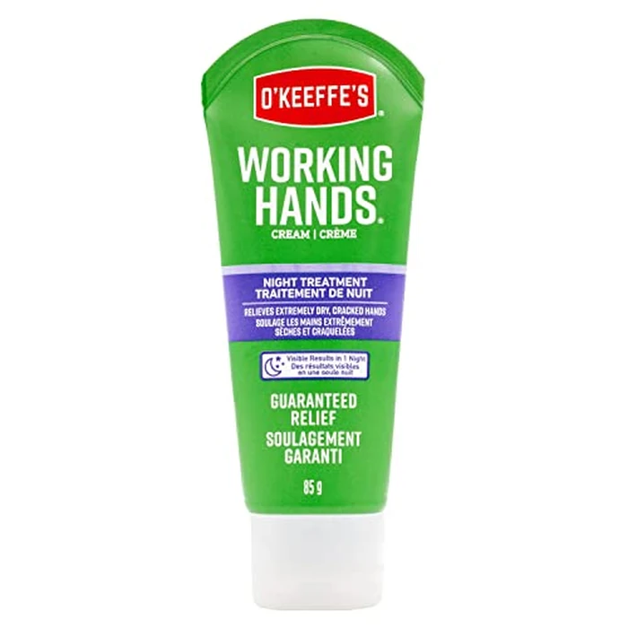 O'Keeffe's Working Hands Night Treatment Hand Cream, Restorative Lotion Works While You Sleep, Deep Conditioning Oils, 3oz/85g Tube, White (Pack of 1) by O'Keeffe's - Used - Like New condition - CA$12.81