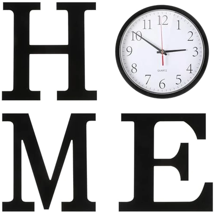 Inbagi Home Letters Sign with Wall Clock for O, Farmhouse Wall Decor Silent Non Ticking Wall Clock Home Sign Wall Art Decoration for Office Home Dining Room Living Room Housewarming Gifts by Inbagi - Used - Like New condition