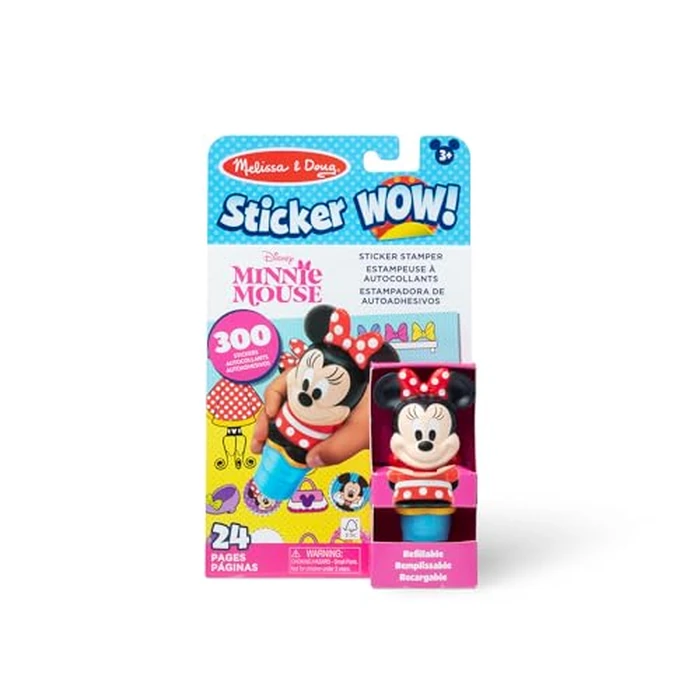 Melissa & Doug Sticker Wow!(TM) 24-Page Activity Pad and Sticker Stamper, 300 Stickers, Arts and Crafts Fidget Toy Collectible Character - Disney Minnie Mouse - for Kids Ages 3+ - FSC Certified by Melissa & Doug - Used - Acceptable condition - CA$9.71