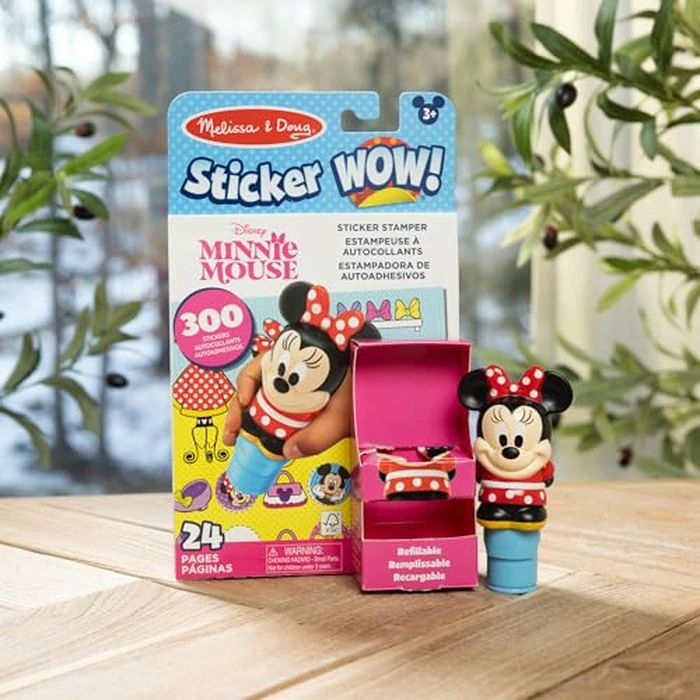 Melissa & Doug Sticker Wow!(TM) 24-Page Activity Pad and Sticker Stamper, 300 Stickers, Arts and Crafts Fidget Toy Collectible Character - Disney Minnie Mouse - for Kids Ages 3+ - FSC Certified by Melissa & Doug - Image 9
