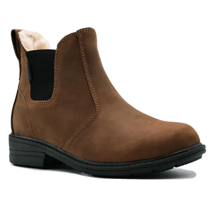 Comfy Moda Winter Boots for Women Waterproof, Wool Lined Chelsea Snow Boots Legend II, Leather, Antique Brown, Size 7 by Comfy Moda - Used - Very Good condition