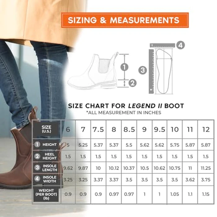 Comfy Moda Winter Boots for Women Waterproof, Wool Lined Chelsea Snow Boots Legend II, Leather, Antique Brown, Size 7 by Comfy Moda - Image 6