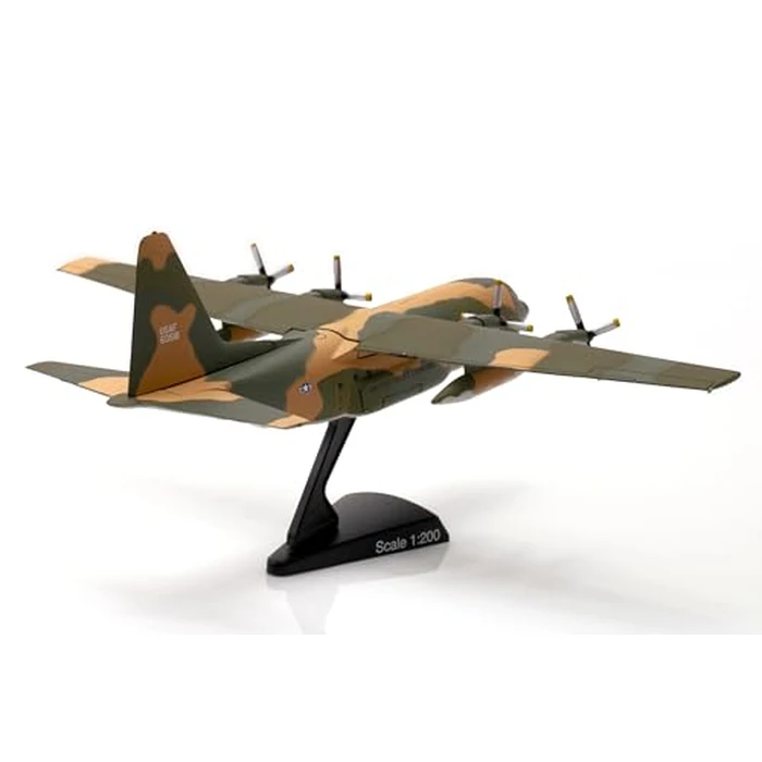 Postage Stamp C-130 Sea Camo Little Rock AFB 1/200 Scale Collectible Die-Cast Metal Airplane Model with Plastic Parts for Ages 14+ by Postage Stamp - Image 4