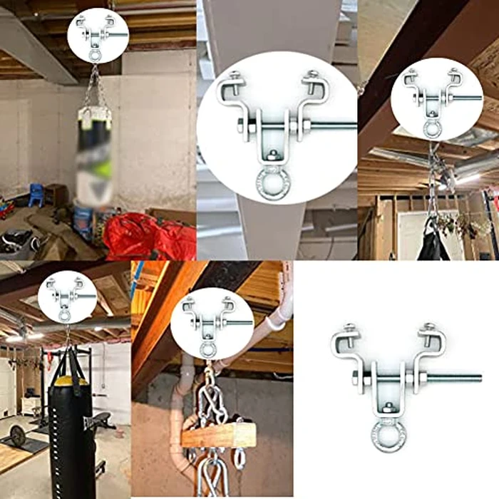 WANLIAN I-Beam Heavy Bag Hanger; Steel Beam Clamp for Heavy Bag. Suitable for I-Beams with Bottom Width 2.5" 6.3cm~7.5" 19cm; Can Withstand 450 Lbs by WANLIAN - Image 5