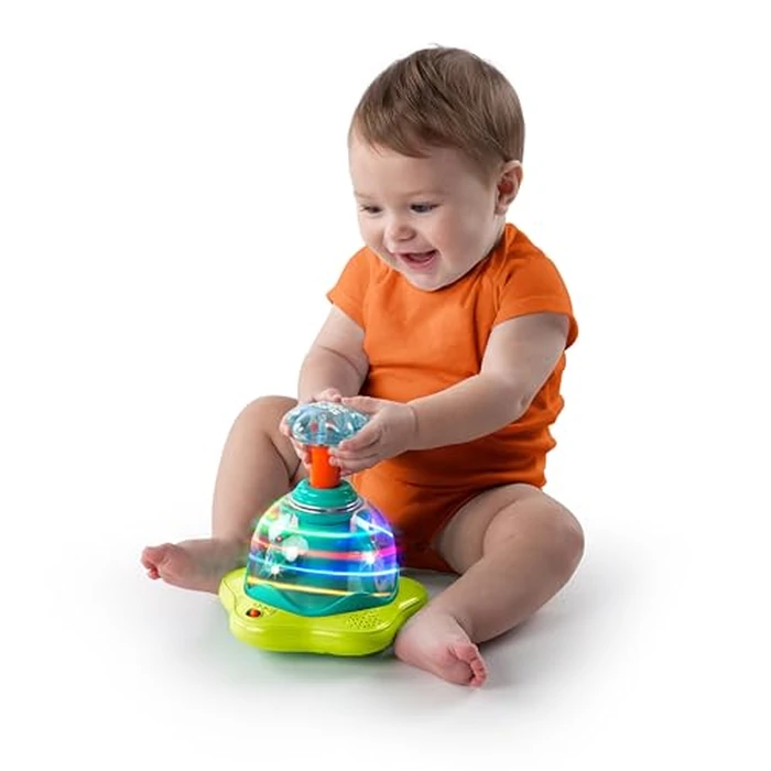 Bright Starts Press & Glow Spinner Cause and Effect Musical Baby Toy, Age 6 Months+ by Bright Starts - Image 2