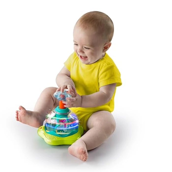 Bright Starts Press & Glow Spinner Cause and Effect Musical Baby Toy, Age 6 Months+ by Bright Starts - Image 3