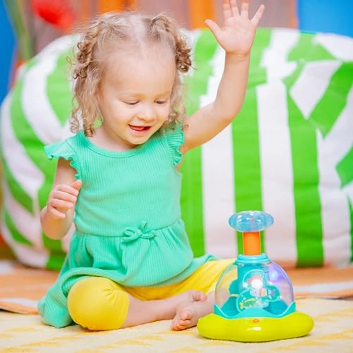 Bright Starts Press & Glow Spinner Cause and Effect Musical Baby Toy, Age 6 Months+ by Bright Starts - Image 5