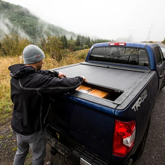 RealTruck Roll-N-Lock M-Series Retractable Truck Bed Tonneau Cover | LG570M | Fits 2007 - 2021 Toyota Tundra (w/o OE track system or Trail Edition) 5' 7" Bed (66.7") by RealTruck - Image 6