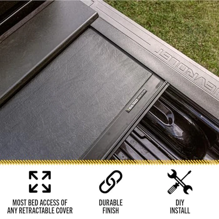 RealTruck Roll-N-Lock M-Series Retractable Truck Bed Tonneau Cover | LG570M | Fits 2007 - 2021 Toyota Tundra (w/o OE track system or Trail Edition) 5' 7" Bed (66.7") by RealTruck - Image 7