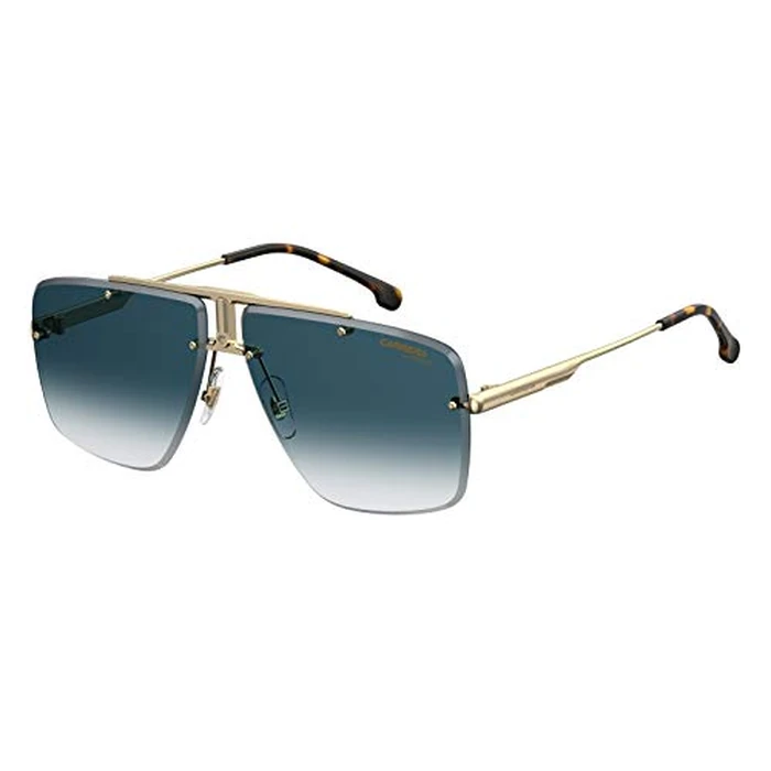 Carrera CA1016/S 0001 64MM Yellow Gold/Dark Blue Gradient Square Sunglasses for Men for Women +BUNDLE with ACCESSORY EYEWEAR KIT by Carrera - Used - Like New condition - US$60.44