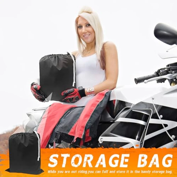 Tokept Black Motorcycle Cover, Oxford Fabric All Weather Water Sun Protection, 96 inch Vehicle Cover for Harley Davidson Honda Suzuki Kawasaki Yamaha (XL) by Tokept - Image 5