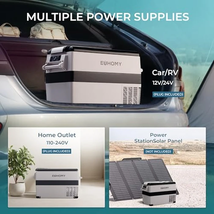 EUHOMY 12 Volt Refrigerator, 48QT(45L) Electric Cooler, 12V Fridge APP Control, 12V Cooler -4℉~68℉, Portable Freezer 12/24V DC 100-240V AC for Camping, Travel, Truck, Home by EUHOMY - Image 8