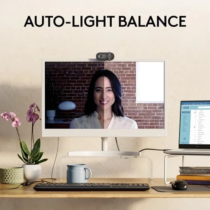 Logitech Brio 101 Full HD 1080p Webcam for Meetings, Streaming, Desktop, Laptop, PC - Built-in Mic, Shutter, Works with Zoom, Microsoft Teams, Nintendo Switch 2’s new GameChat Mode, USB-A,-Black by Logitech - Image 3