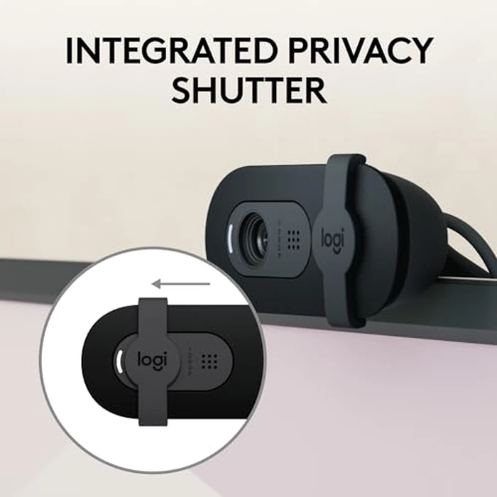Logitech Brio 101 Full HD 1080p Webcam for Meetings, Streaming, Desktop, Laptop, PC - Built-in Mic, Shutter, Works with Zoom, Microsoft Teams, Nintendo Switch 2’s new GameChat Mode, USB-A,-Black by Logitech - Image 4