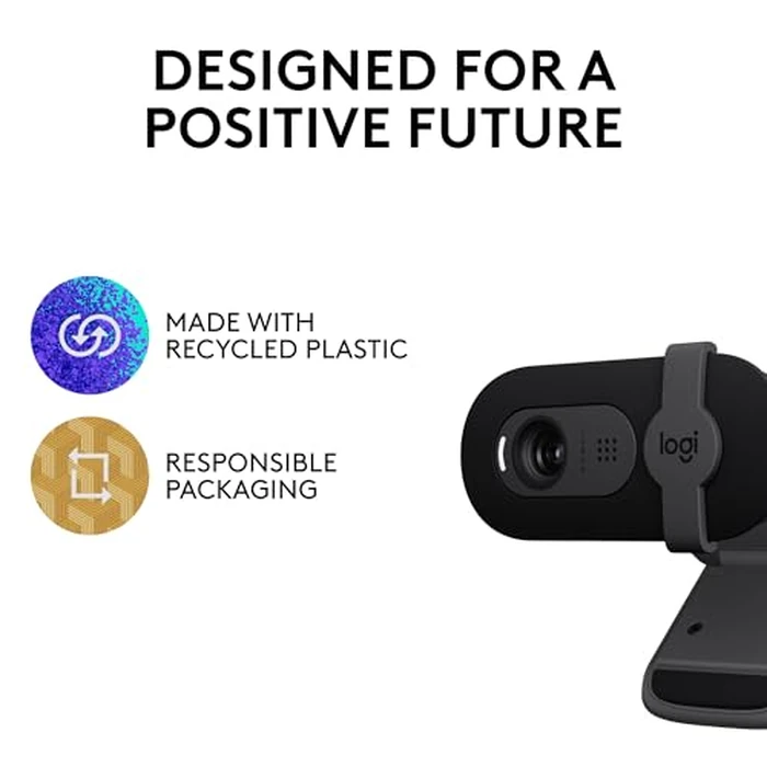 Logitech Brio 101 Full HD 1080p Webcam for Meetings, Streaming, Desktop, Laptop, PC - Built-in Mic, Shutter, Works with Zoom, Microsoft Teams, Nintendo Switch 2’s new GameChat Mode, USB-A,-Black by Logitech - Image 8
