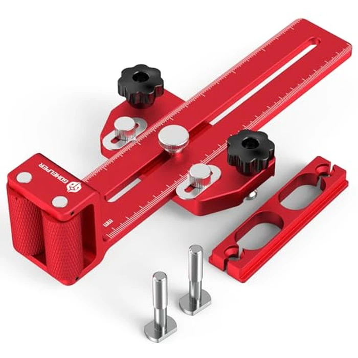 Thin Rip Jig Safety One Way Roller Bearing Table Saw Jig Guide for Repetitive Narrow Strip Cuts, Fits 3/8" x 3/4" T Slot & U Slot, 1/4" x 3/8" T-Slot, Works with Table Saw, Band Saw & Router Table by Gohelper - Used - Very Good condition