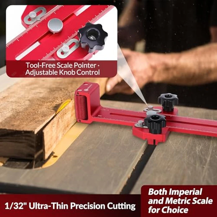 Thin Rip Jig Safety One Way Roller Bearing Table Saw Jig Guide for Repetitive Narrow Strip Cuts, Fits 3/8" x 3/4" T Slot & U Slot, 1/4" x 3/8" T-Slot, Works with Table Saw, Band Saw & Router Table by Gohelper - Image 5