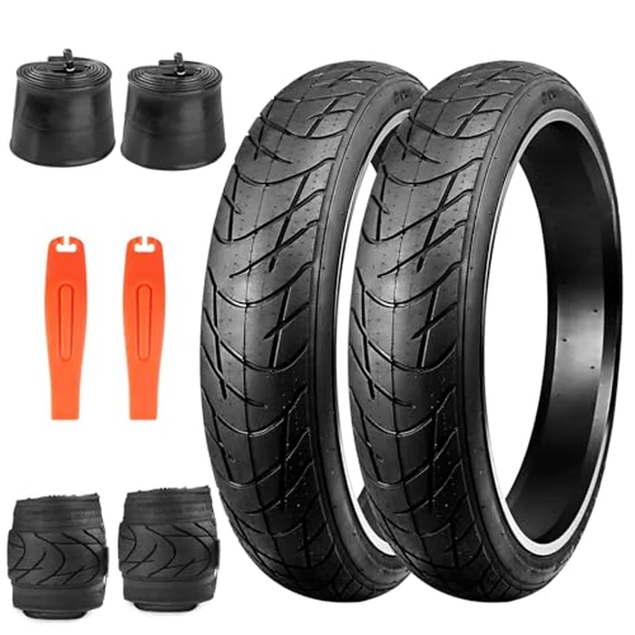 BALINGE E Bike Fat tire 26 x 3 Fat tire Heavy Duty High-Performance Wear-Resistant E-Bike Mountain Snow Bike Tire with Tubes，2pack，Black (2Tires 2 Tubes 2 Levers, 26" x 3") by BALINGE - Used - Like New condition