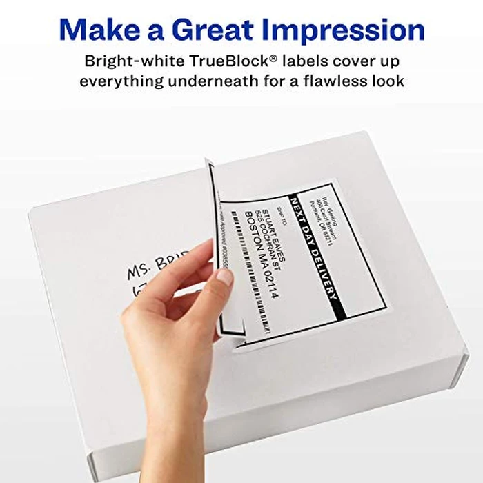 Avery Printable Shipping Labels with Sure Feed, 3-1/3" x 4", White, 600 Blank Mailing Labels for Laser Printers (5164) by Avery - Image 3