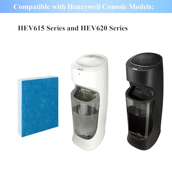KeYiJia HFT600 Filter T Humidifier Wick Filter Compatible with Tower Humidifier HEV615 HEV620 Replace Part HFT600T, HFT600PDQ Accessory (Pack of 5) (Blue) by KeYiJia - Image 2