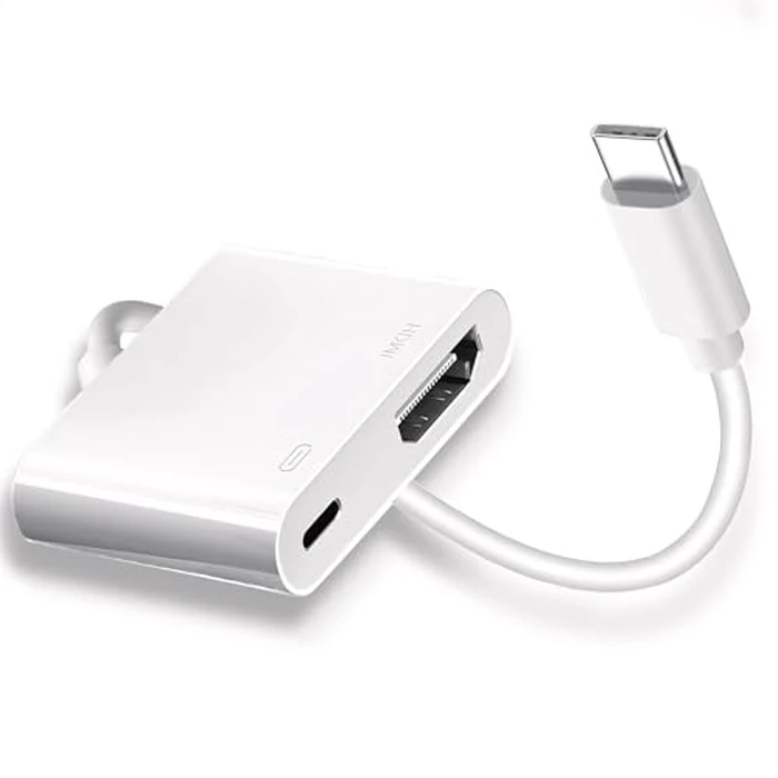 Kinhaly USB C to HDMI for TV, 4K@60Hz Type C to HDMI Adapter with Charging Port, iPhone to Hdmi to USB C Adapter Compatible for iPhone 16/15 Series/iPad Pro/Galaxy/MacBook Pro to HDTV Projector by Kinhaly - Used - Very Good condition