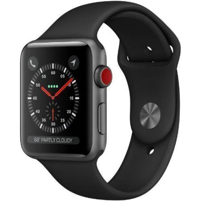Apple Watch Series 3 (Cellular + GPS) - 16GB - 38mm - Space Grey Aluminum Case with Black Rubber Sport Band by Apple - Image 2