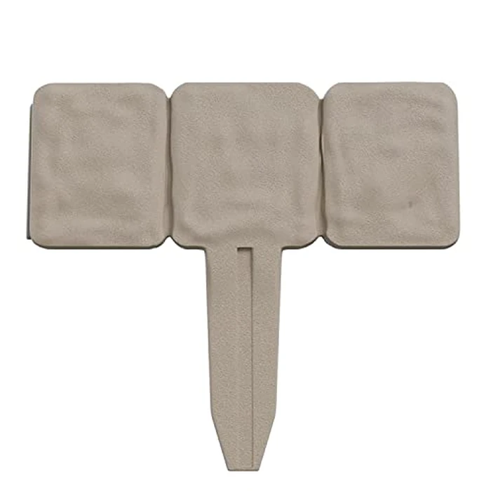 Garden Edging - 10-Piece Outdoor Decorative Flower Bed Border Set for Landscaping - 8-Foot Interlocking Stone Trim with Stakes by Pure Garden (Putty) by Pure Garden - Used - Like New condition