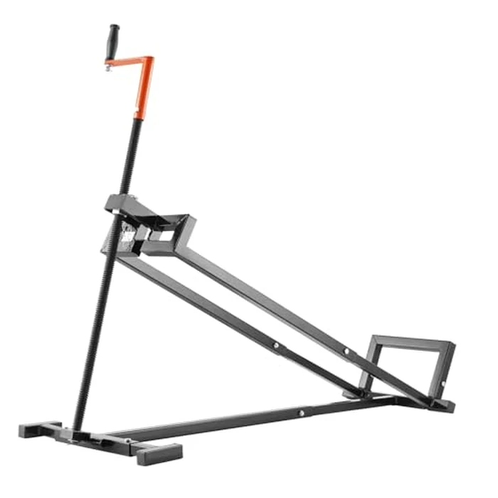 VEVOR Ride on Lawn Mower Lift Jack, 880 Lbs Weight Capacity, Telescopic Maintenance Jack with Crank Handle & Power Tool Handle, Foldable Lawn Tractor Lifter for Lawn Mowers and Garden Tractors, Black by VEVOR - Image 9