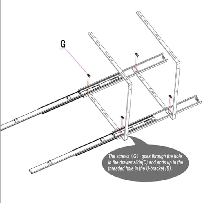 OCG 2 Tier Pull Out Cabinet Organizer (14" W x 21" D), Pull Out Drawers for Kitchen Cabinets, Pull Out Shelves for Base Cabinet Organization in Kitchen Bathroom Pantry, Chrome Finish by OCG - Image 7