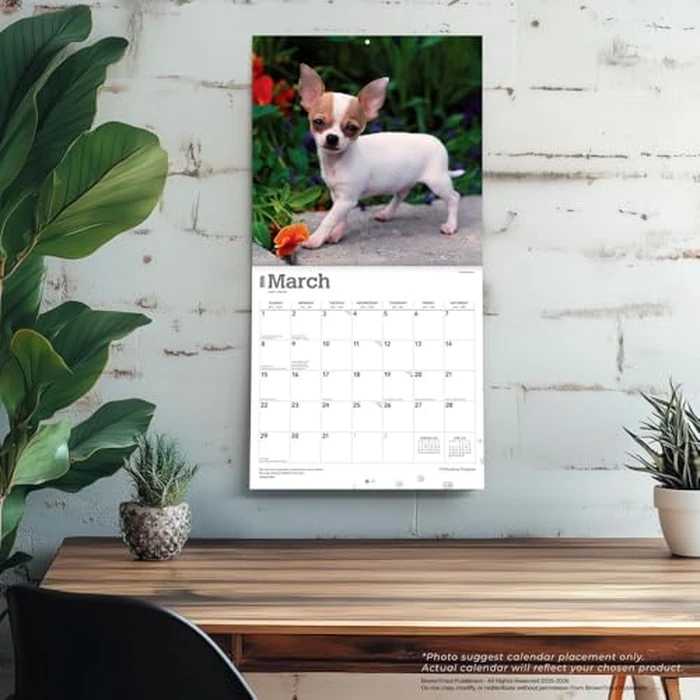 Chihuahua Puppies | 2026 12 x 24 Inch (Hanging) Monthly Square Wall Calendar | BrownTrout | Animals Small Dog Breeds by BrownTrout Publishers Ltd. - Image 3