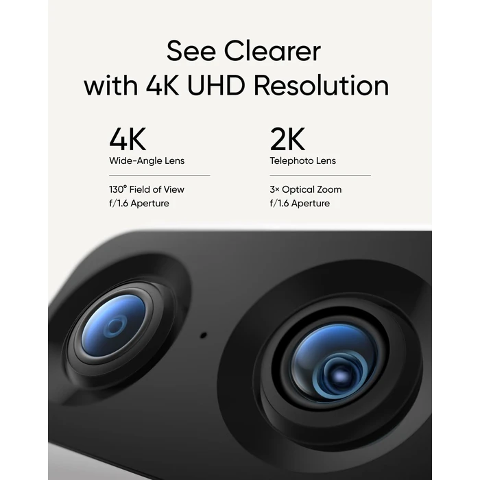 eufy Security Indoor Cam S350, Dual Cameras, 4K UHD Resolution Security Camera with 8x Zoom and 360 degreesPTZ, Human/Pet AI, Ideal for Baby Monitor/Pet Camera/Home Security (Renewed) by eufy Security - Image 2