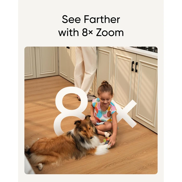 eufy Security Indoor Cam S350, Dual Cameras, 4K UHD Resolution Security Camera with 8x Zoom and 360 degreesPTZ, Human/Pet AI, Ideal for Baby Monitor/Pet Camera/Home Security (Renewed) by eufy Security - Image 3