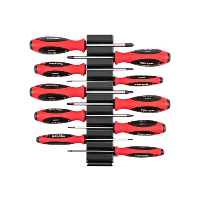 TEKTON Phillips and Slotted Screwdriver Set with Modular Organizers - 4 Inch Shanks, 10-Piece (#0 - #3, 3-8 mm) | DWZ90106 by TEKTON - Used - Like New condition - US$53.96